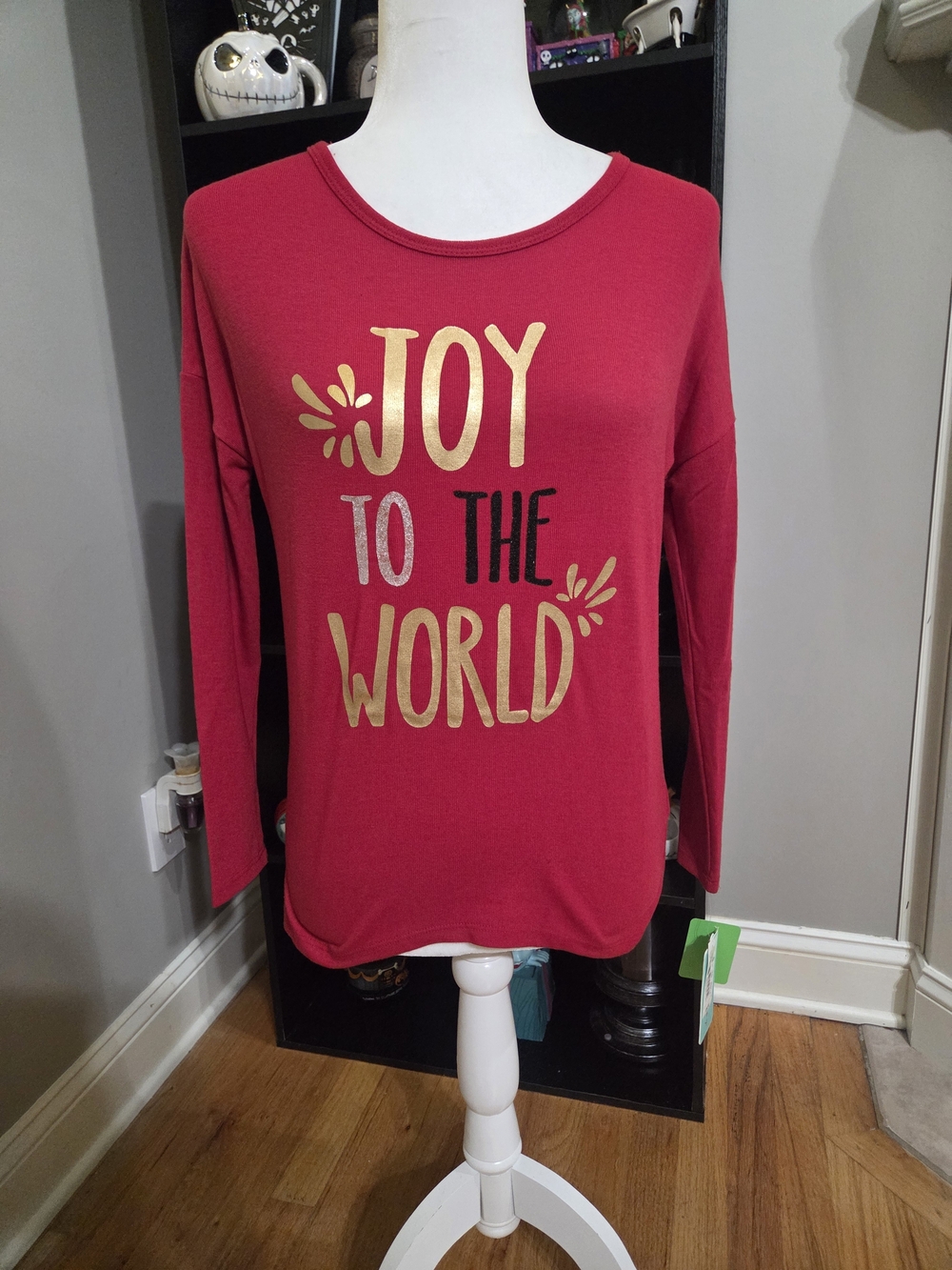 Copper Key Red Long-Sleeve 'Joy to the World' Holiday Top